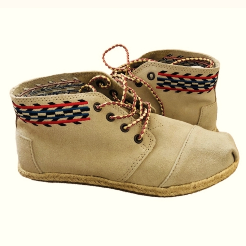 TOMS Tan Suede Booties